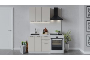 Кухонный гарнитур Габриэлла длиной 100 см Белый, Крем