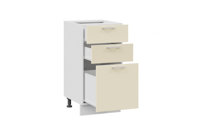 Кухонный гарнитур «Габриэлла» длиной 220 (160) см Белый, Крем