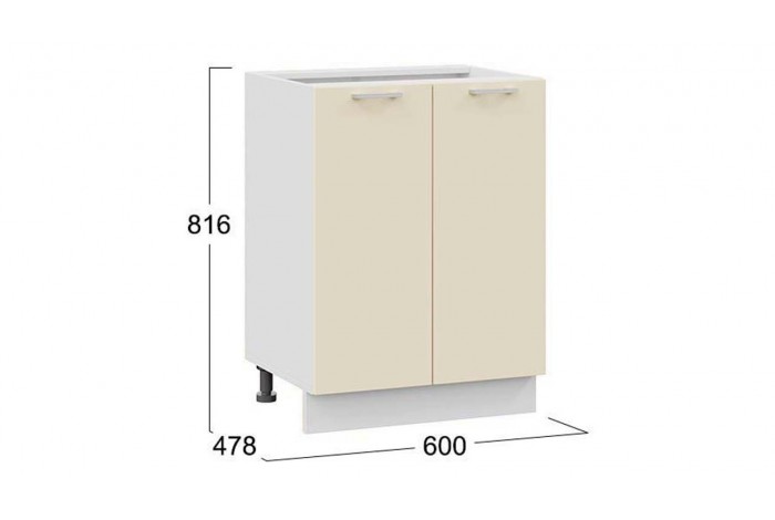 Кухонный гарнитур «Габриэлла» длиной 220 (160) см Белый, Крем