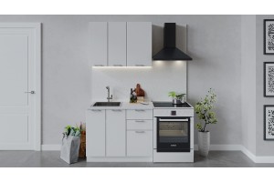 Кухонный гарнитур Габриэлла длиной 100 см Белый, Сноу