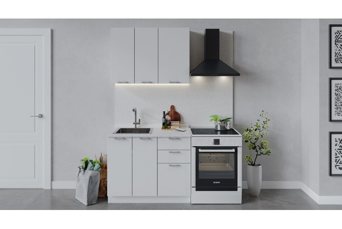 Кухонный гарнитур «Габриэлла» длиной 100 см Белый, Сноу