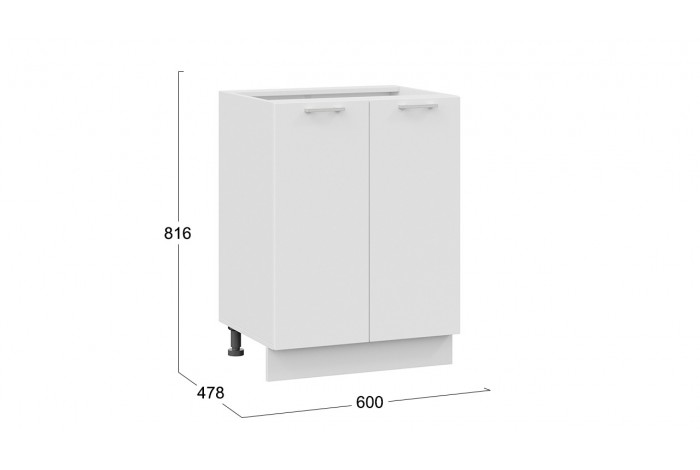 Кухонный гарнитур «Габриэлла» длиной 100 см Белый, Сноу