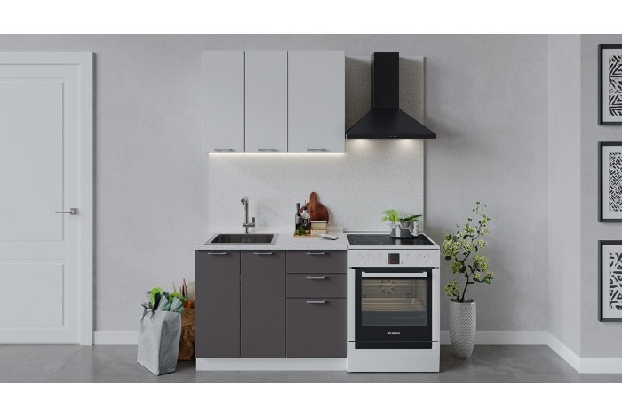 Кухонный гарнитур «Габриэлла» длиной 100 см Белый, Сноу, Муссон