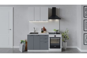 Кухонный гарнитур Габриэлла длиной 100 см Белый, Сноу, Титан