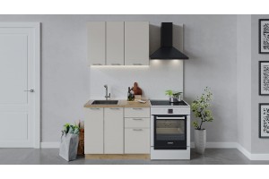 Кухонный гарнитур Габриэлла длиной 100 см Дуб Крафт золотой, Крем