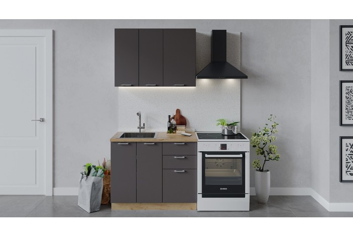 Кухонный гарнитур «Габриэлла» длиной 100 см Дуб Крафт золотой, Муссон