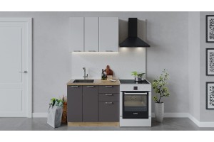 Кухонный гарнитур Габриэлла длиной 100 см Дуб Крафт золотой, Сноу, Муссон