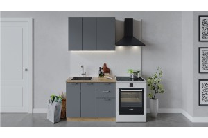 Кухонный гарнитур Габриэлла длиной 100 см Дуб Крафт золотой, Титан