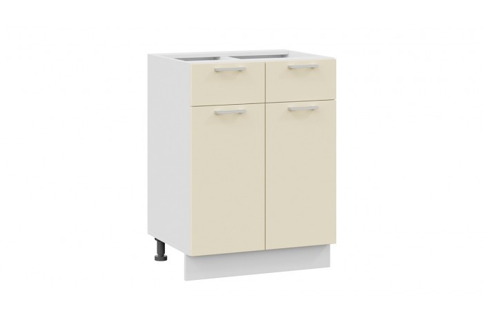 Кухонный гарнитур «Габриэлла» длиной 220 (160) см Белый, Крем