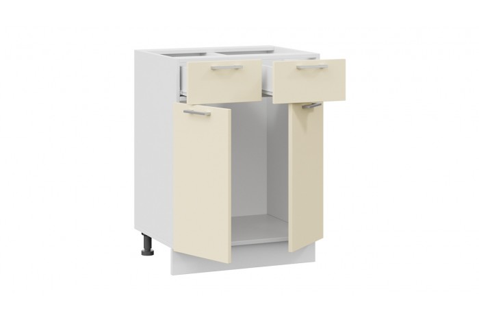 Кухонный гарнитур «Габриэлла» длиной 220 (160) см Белый, Крем