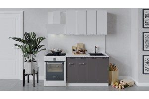 Кухонный гарнитур Габриэлла длиной 120 см Белый, Сноу, Муссон