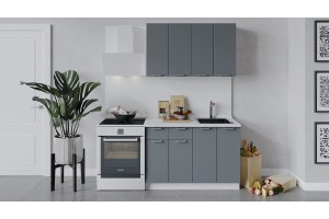 Кухонный гарнитур Габриэлла длиной 120 см Белый, Титан