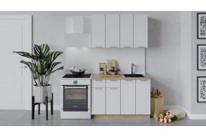 Кухонный гарнитур Габриэлла длиной 120 см Дуб Крафт золотой, Сноу