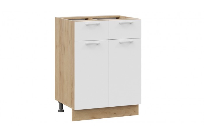 Кухонный гарнитур «Габриэлла» длиной 120 см Дуб Крафт золотой, Сноу