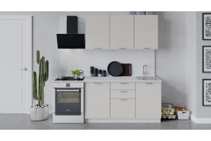 Кухонный гарнитур Габриэлла длиной 150 см Белый, Крем