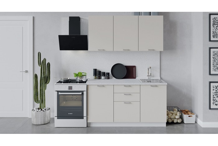 Кухонный гарнитур «Габриэлла» длиной 150 см Белый, Крем