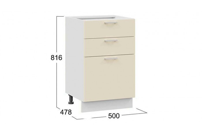 Кухонный гарнитур «Габриэлла» длиной 150 см Белый, Крем