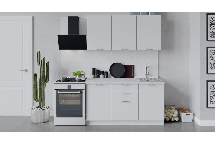 Кухонный гарнитур «Габриэлла» длиной 150 см Белый, Сноу