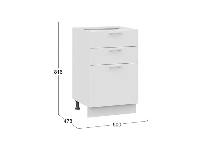 Кухонный гарнитур «Габриэлла» длиной 150 см Белый, Сноу