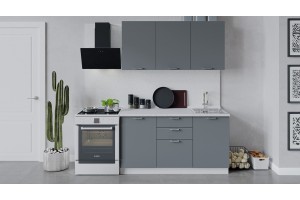 Кухонный гарнитур Габриэлла длиной 150 см Белый, Титан