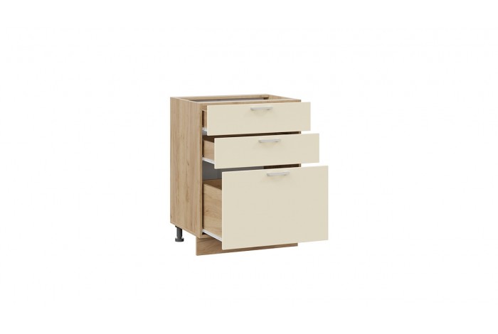 Кухонный гарнитур «Габриэлла» длиной 150 см Дуб Крафт золотой, Крем