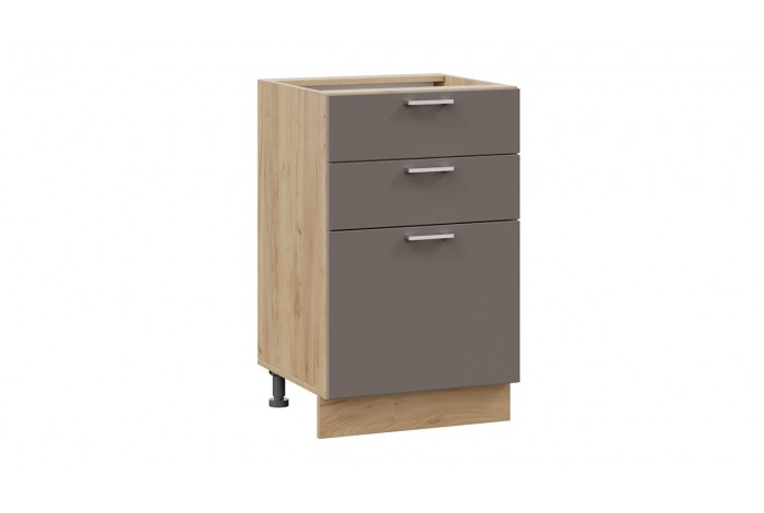 Кухонный гарнитур «Габриэлла» длиной 150 см Дуб Крафт золотой, Сноу, Муссон