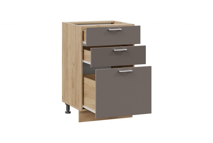 Кухонный гарнитур «Габриэлла» длиной 150 см Дуб Крафт золотой, Сноу, Муссон