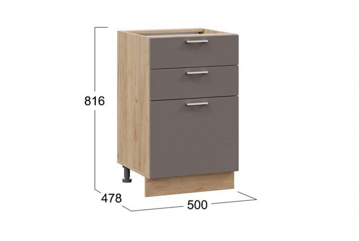 Кухонный гарнитур «Габриэлла» длиной 150 см Дуб Крафт золотой, Сноу, Муссон