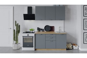 Кухонный гарнитур Габриэлла длиной 150 см Дуб Крафт золотой, Титан