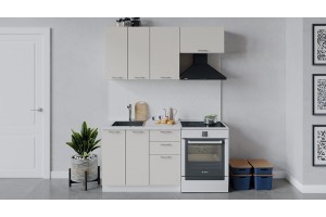 Кухонный гарнитур Габриэлла длиной 160 (100) см Белый, Крем