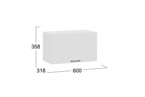 Кухонный гарнитур Габриэлла длиной 200 см со шкафом НБ Белый, Сноу, Титан