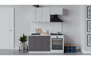 Кухонный гарнитур Габриэлла длиной 160 (100) см Белый, Сноу, Муссон