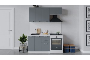 Кухонный гарнитур Габриэлла длиной 160 (100) см Белый, Титан