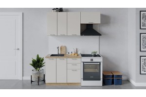 Кухонный гарнитур Габриэлла длиной 160 (100) см Дуб Крафт золотой, Крем