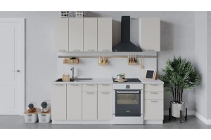 Кухонный гарнитур Габриэлла длиной 160 см Белый, Крем