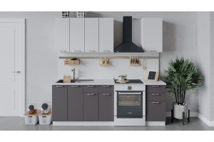 Кухонный гарнитур Габриэлла длиной 160 см Белый, Сноу, Муссон