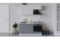 Кухонный гарнитур «Габриэлла» длиной 160 см со шкафом НБ Белый, Сноу, Титан