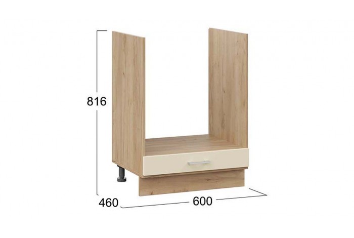 Кухонный гарнитур «Габриэлла» длиной 180 см со шкафом НБ Дуб Крафт золотой, Крем