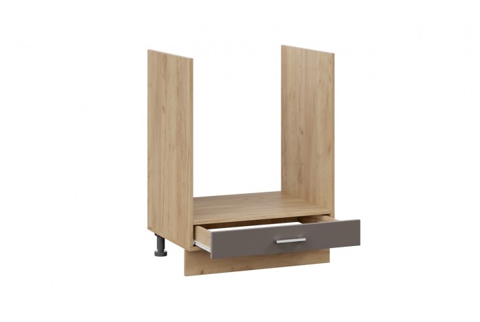 Кухонный гарнитур «Габриэлла» длиной 160 см со шкафом НБ Дуб Крафт золотой, Сноу, Муссон