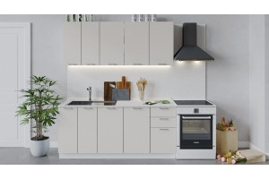 Кухонный гарнитур Габриэлла длиной 180 см Белый, Крем