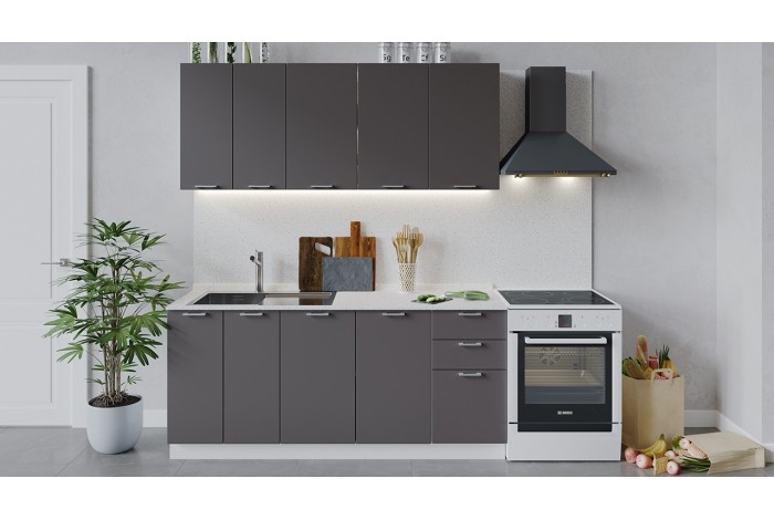 Кухонный гарнитур «Габриэлла» длиной 180 см Белый, Муссон