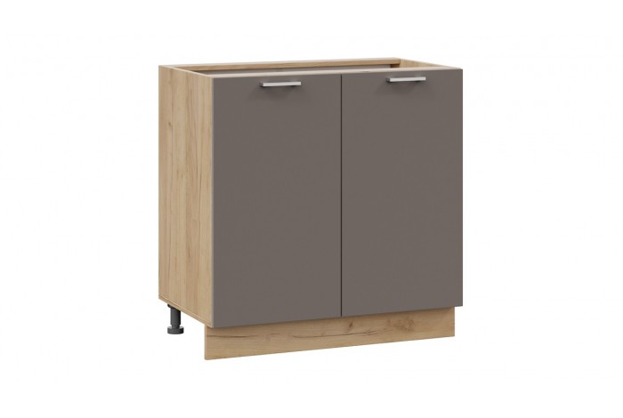 Кухонный гарнитур «Габриэлла» длиной 200 см со шкафом НБ Дуб Крафт золотой, Сноу, Муссон