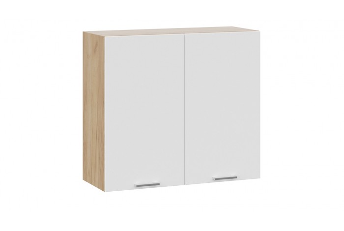 Кухонный гарнитур «Габриэлла» длиной 200 см со шкафом НБ Дуб Крафт золотой, Сноу, Муссон