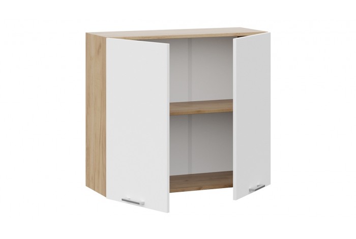 Кухонный гарнитур «Габриэлла» длиной 200 см со шкафом НБ Дуб Крафт золотой, Сноу, Муссон