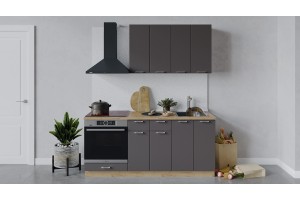 Кухонный гарнитур Габриэлла длиной 180 см со шкафом НБ Дуб Крафт золотой, Муссон