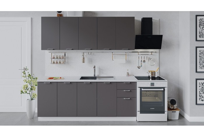 Кухонный гарнитур «Габриэлла» длиной 200 см Белый, Муссон