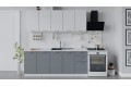 Кухонный гарнитур «Габриэлла» длиной 200 см Белый, Сноу, Титан