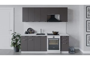 Кухонный гарнитур Габриэлла длиной 220 (160) см Белый, Муссон