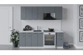 Кухонный гарнитур «Габриэлла» длиной 220 (160) см Белый, Титан