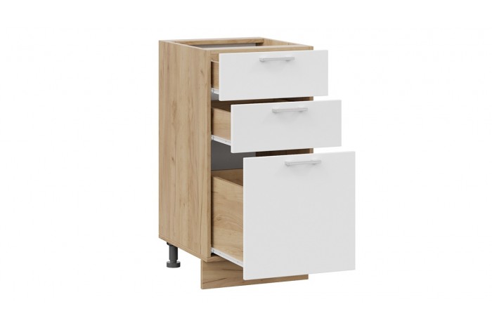 Кухонный гарнитур «Габриэлла» №1 290 см Дуб Крафт золотой, Сноу